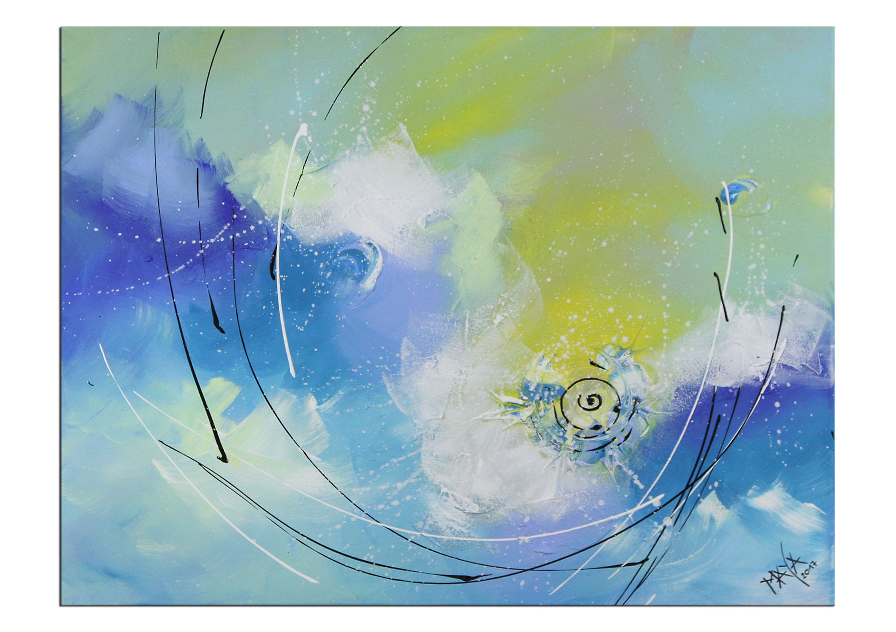 Gemälde abstrakt, Maya: "Ein Tag am Meer"