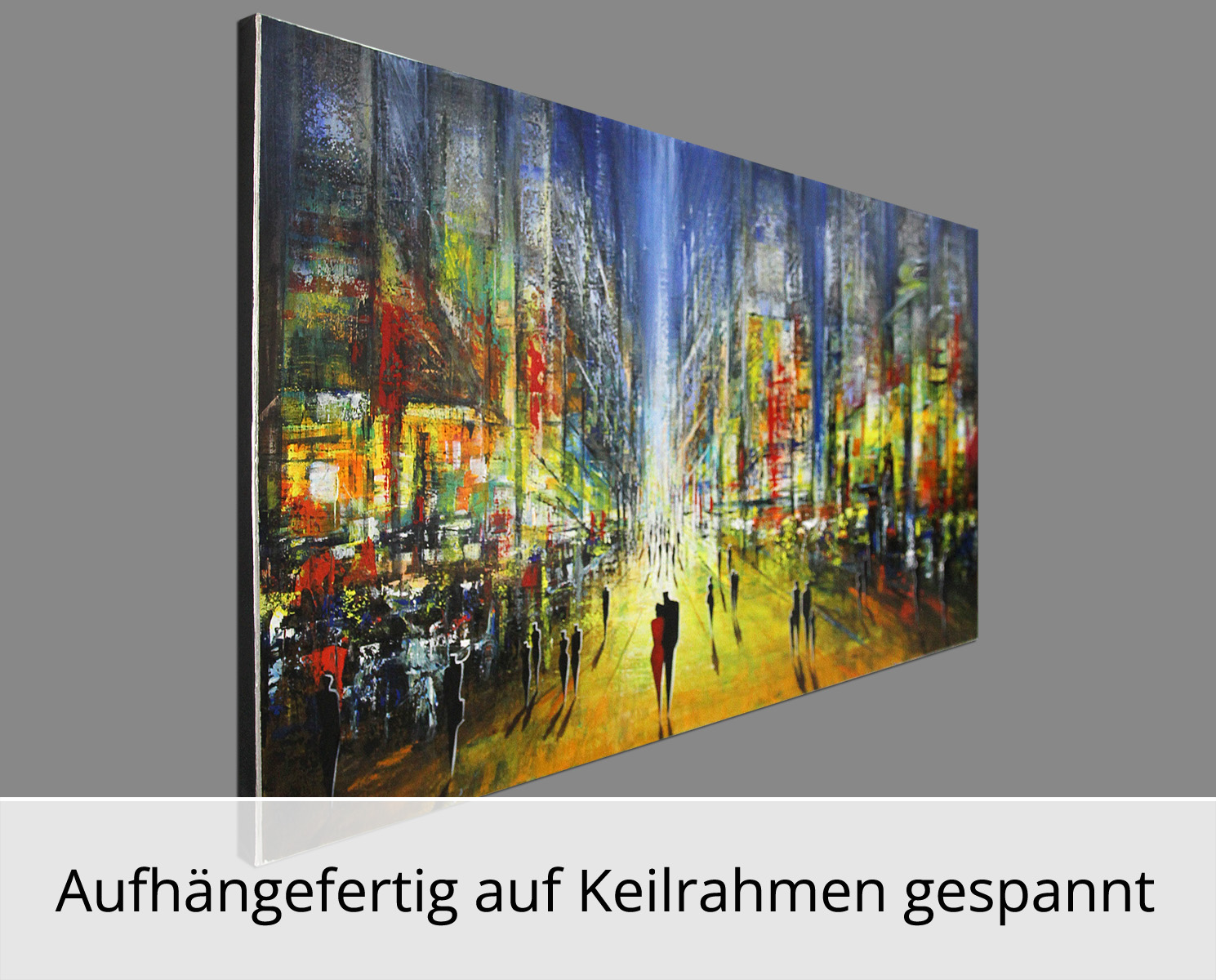 Acrylgemälde: Großstadtrevier - Später Abend I, K. Namazi, Original/Unikat