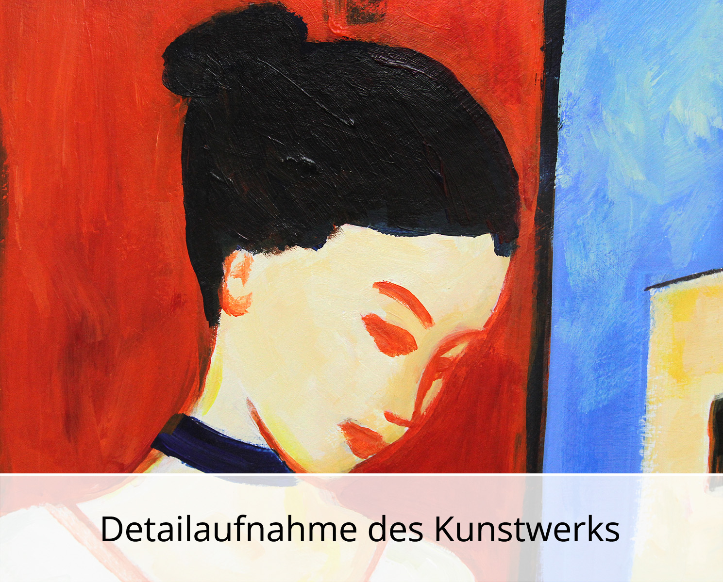 M. Cieśla: Mädchen im Studio 19, Original/Unikat, Ölmalerei auf Papier