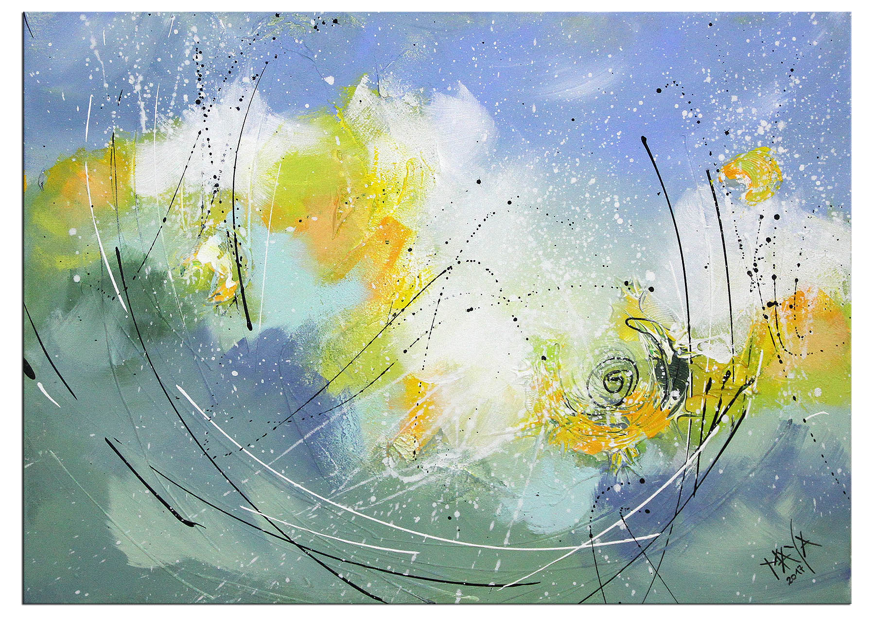 Gemälde abstrakt, Maya: "Sommerwirbel"