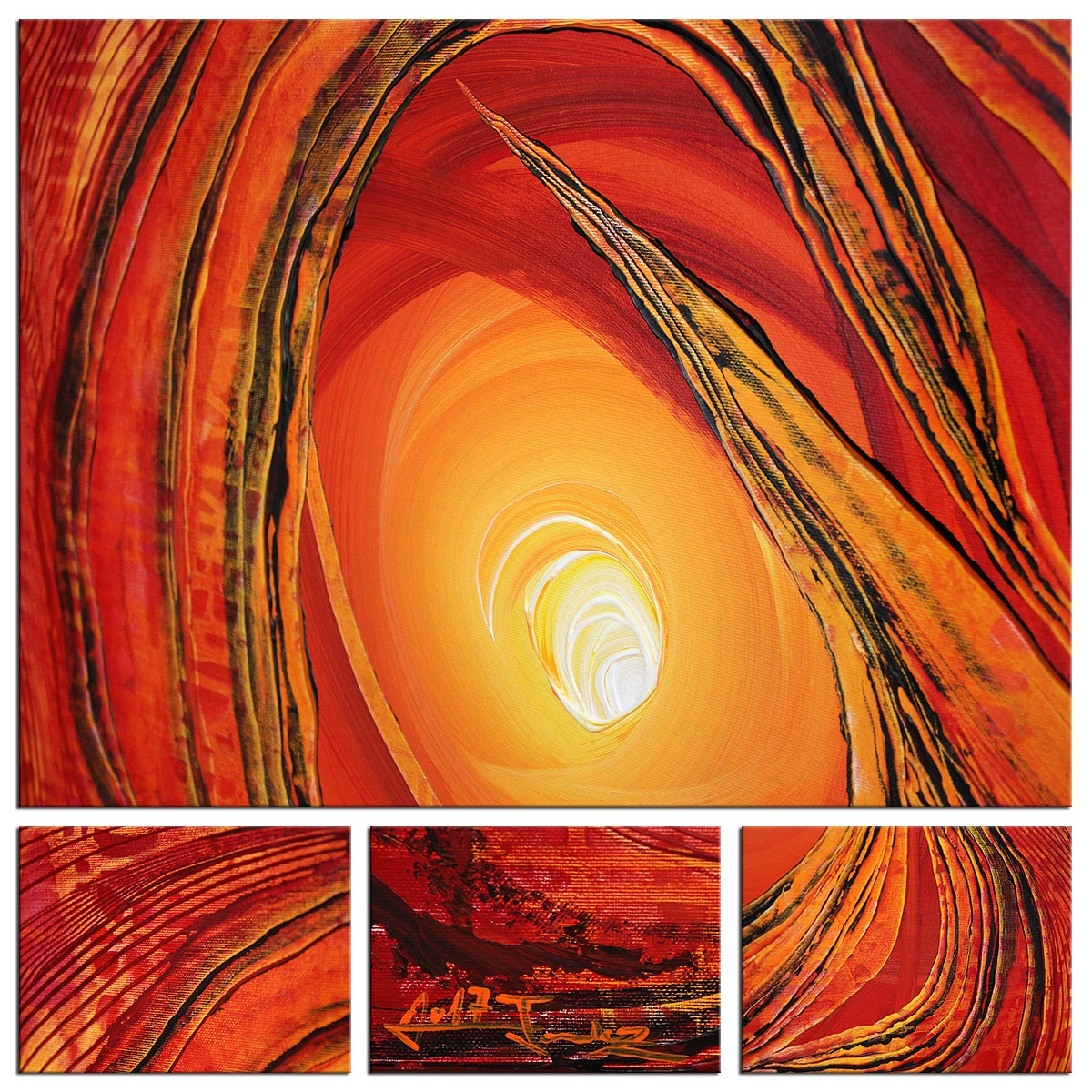 Acrylmalerei abstrakt, Julio Fernandez: "Moving Fire III"