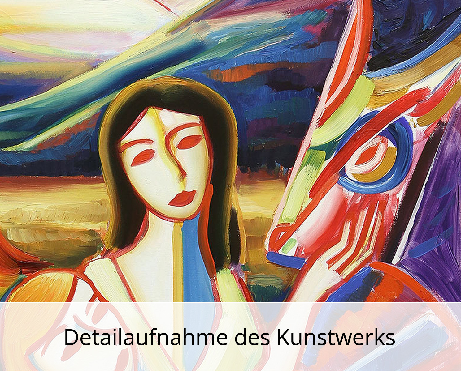 Kunstdruck, signiert, M. Cieśla: EinTreffen von Faunen und Mädchen Folklore V, Edition