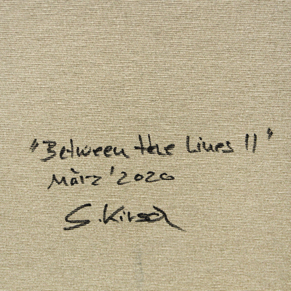 S. Kirsch: "Between the Lines II", Originalgemälde (Unikat)