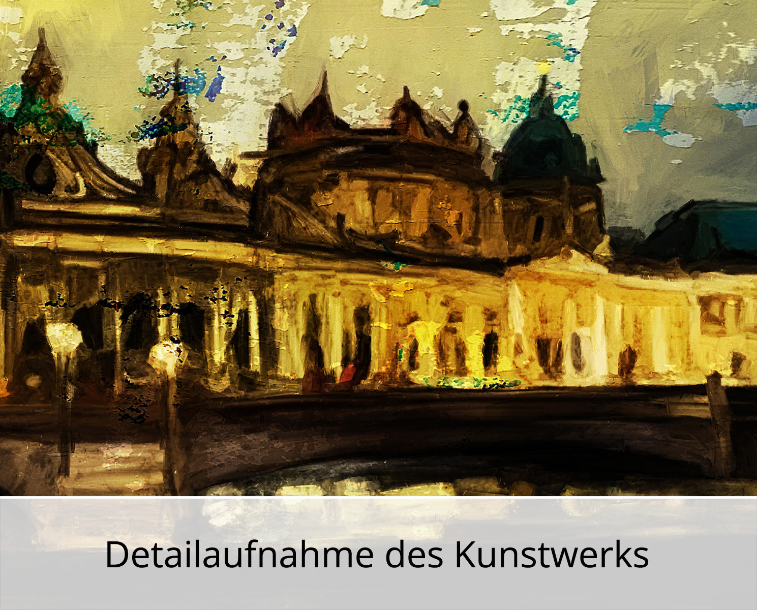 Moderne Pop Art: Dresden mit Elbe, H. Mühlbauer-Gardemin, Original/serielles Unikat