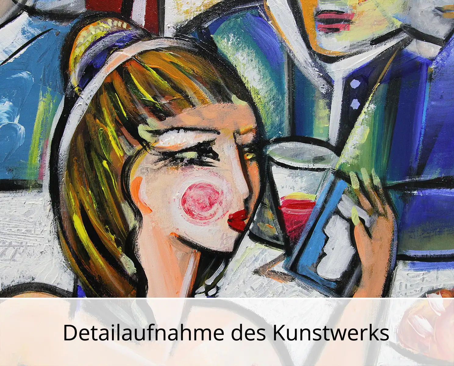 Acrylgemälde: "Drink with Friends IV", K. Namazi, Original/Unikat