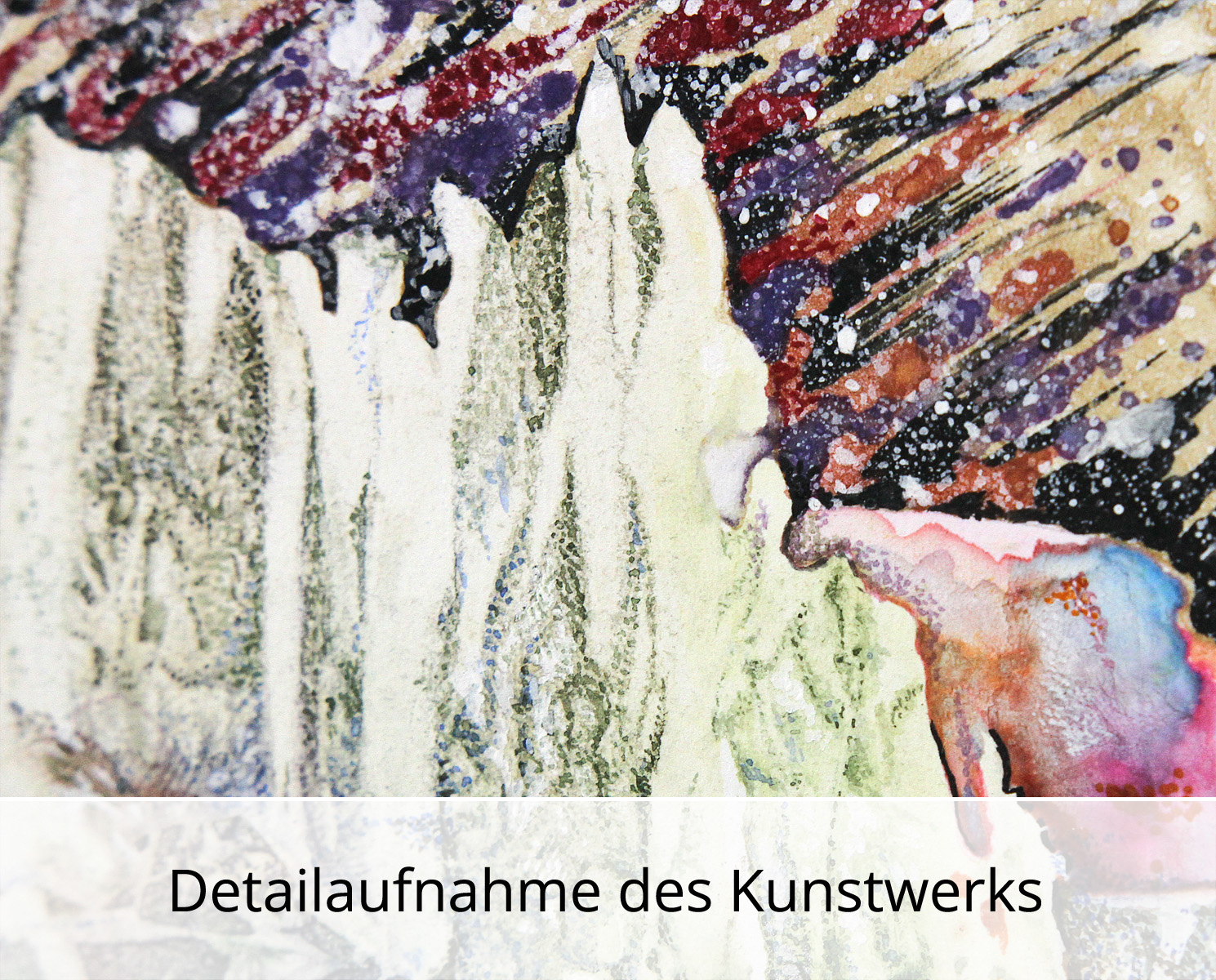Malerei auf Papier: Eisberg, A. Larrett, Original (Unikat)