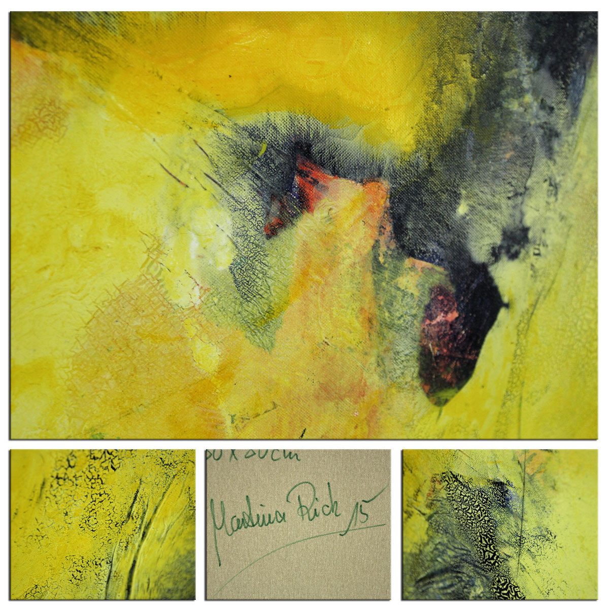 Acrylmalerei abstrakt, M.Rick: "Birdy"