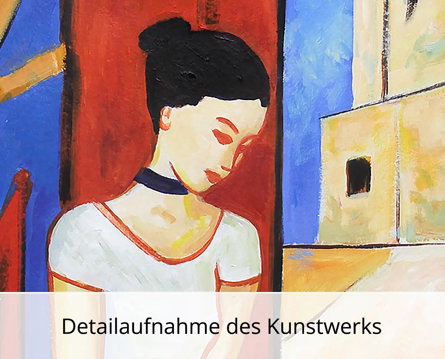 Kunstdruck, signiert, M. Cieśla: "Mädchen im Studio 19", Edition, 1/100