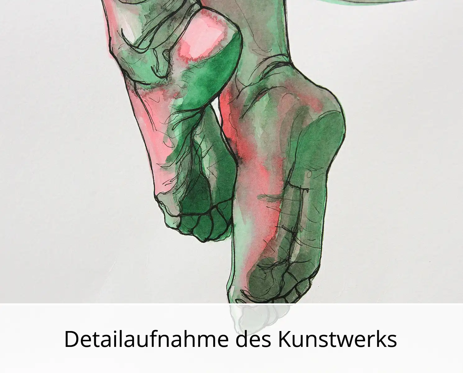 Originales Acrylbild: "Menschliche Qualen 2", E. Bruzon, Acrylmalerei auf Karton (Unikat)