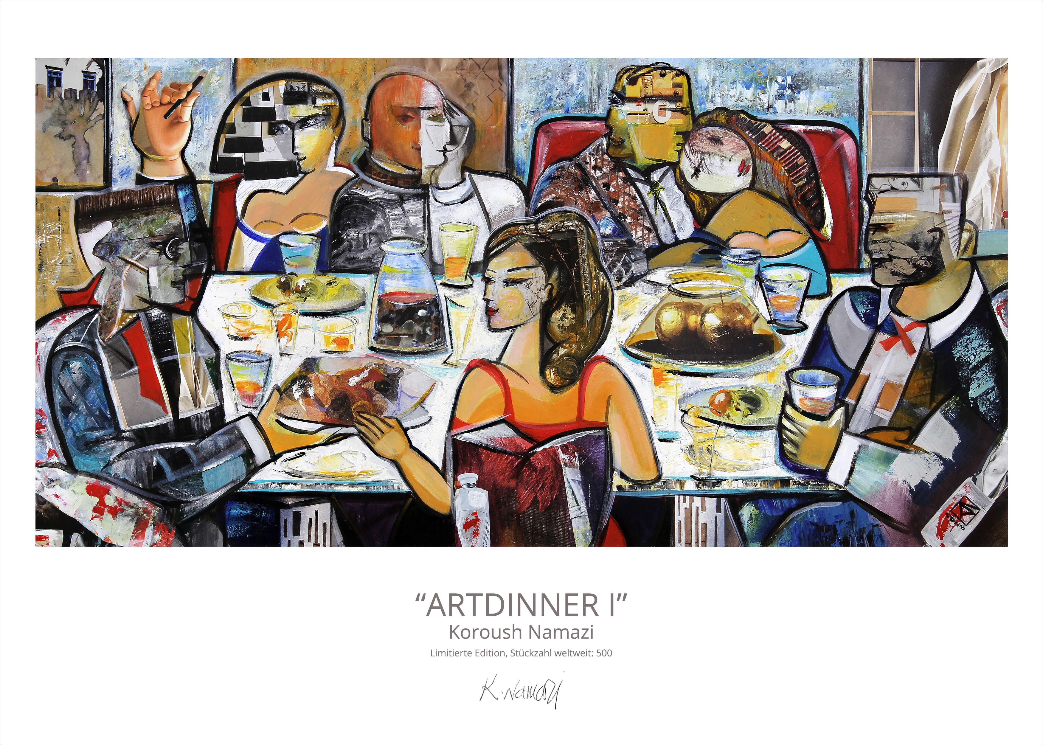 Limitierte Edition auf Papier, K. Namazi: "Artdinner I", Fineartprint