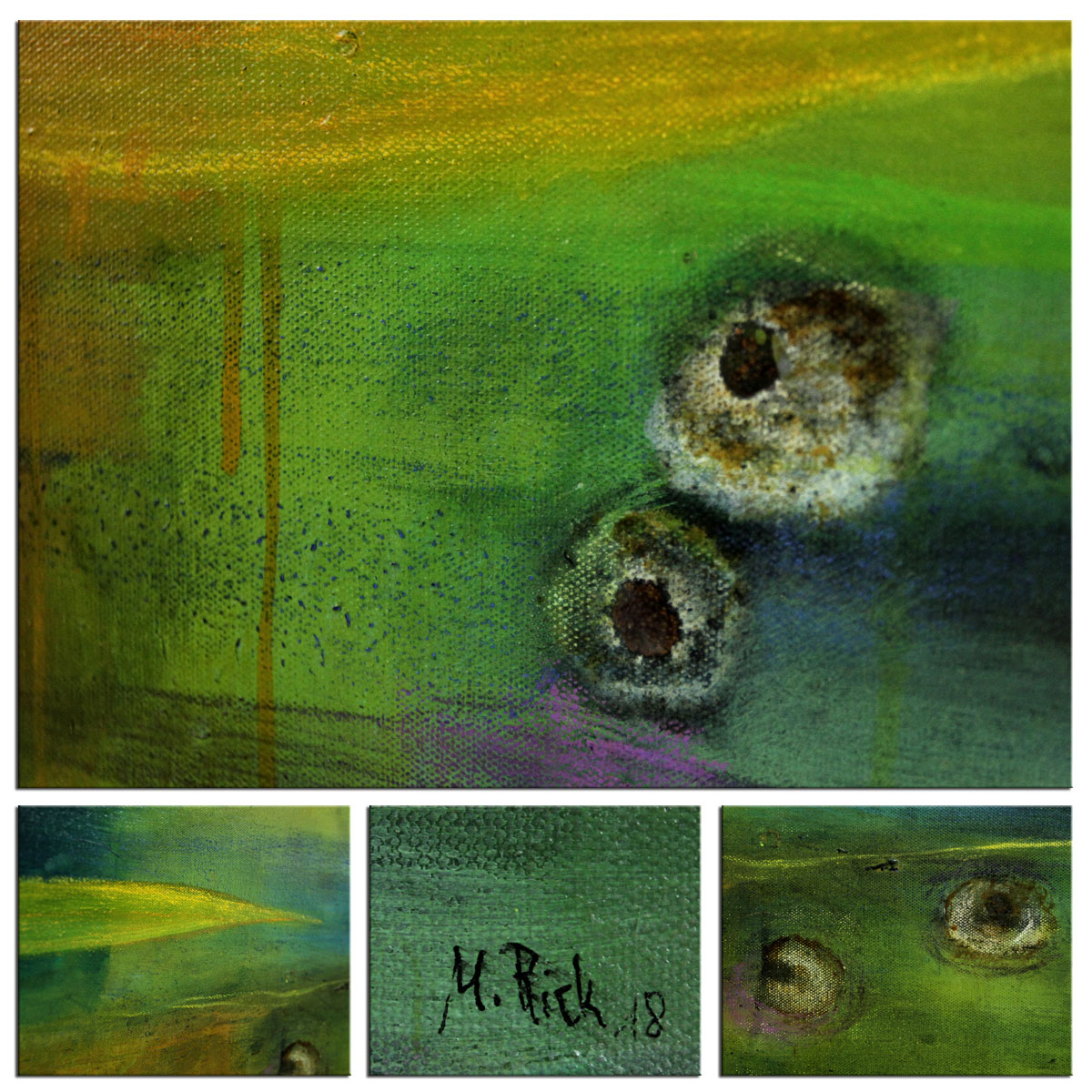 Abstrakte Acrylmalerei, M.Rick: "Kleine Spielerei II"
