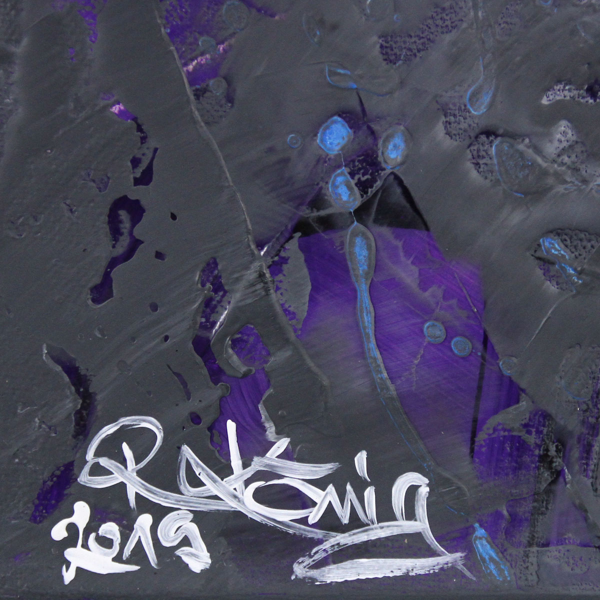 Gemälde abstrakt, R.König: "Purple Rain"