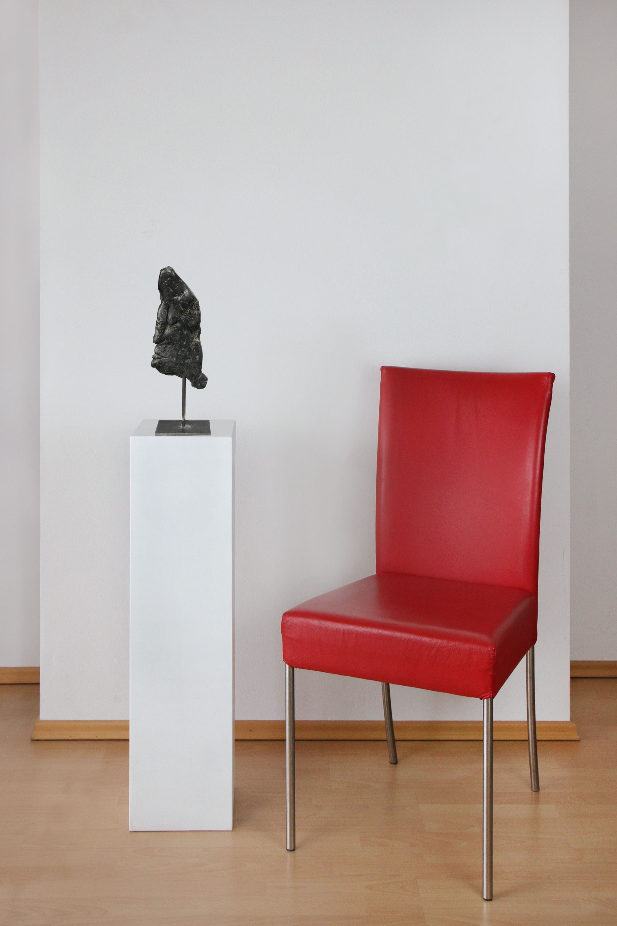 I. Schmidt: "Kopf schwarz", zeitgenössische Skulptur, Original/Unikat (A)