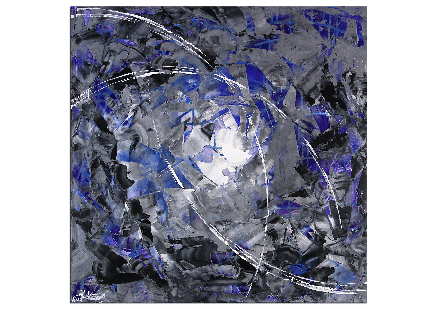 Gemälde abstrakt, R.König: "Purple Rain II"