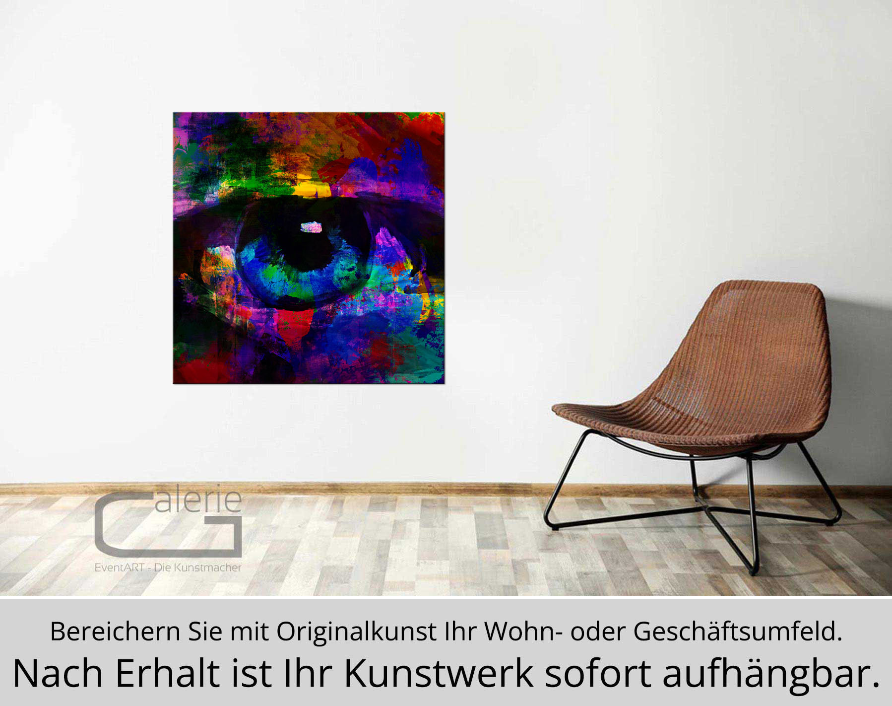 H. Mühlbauer-Gardemin: "Der Blick", Moderne Pop Art, Original/serielles Unikat