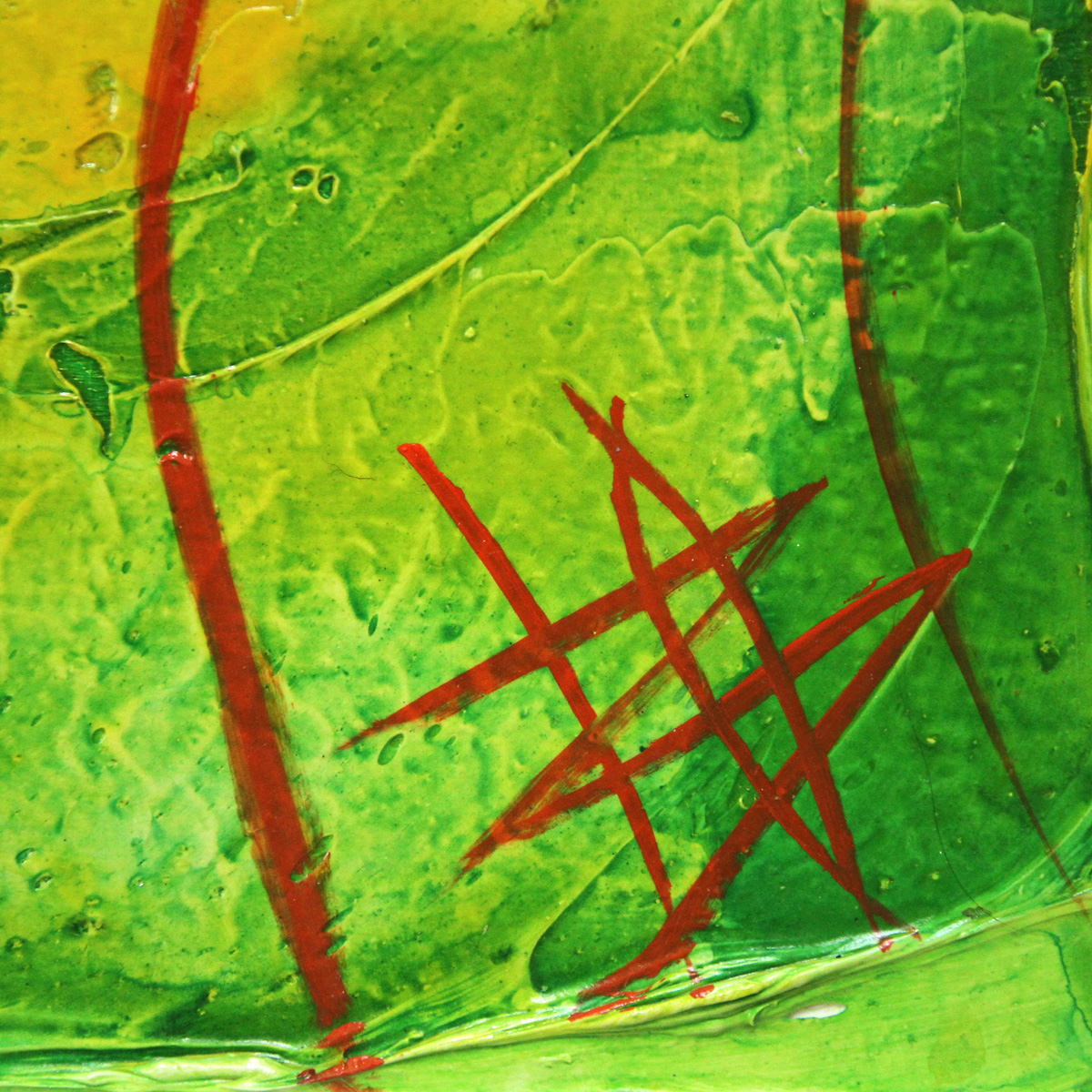 B. Ossowski: "Composition in green", Originalgemälde (Unikat)