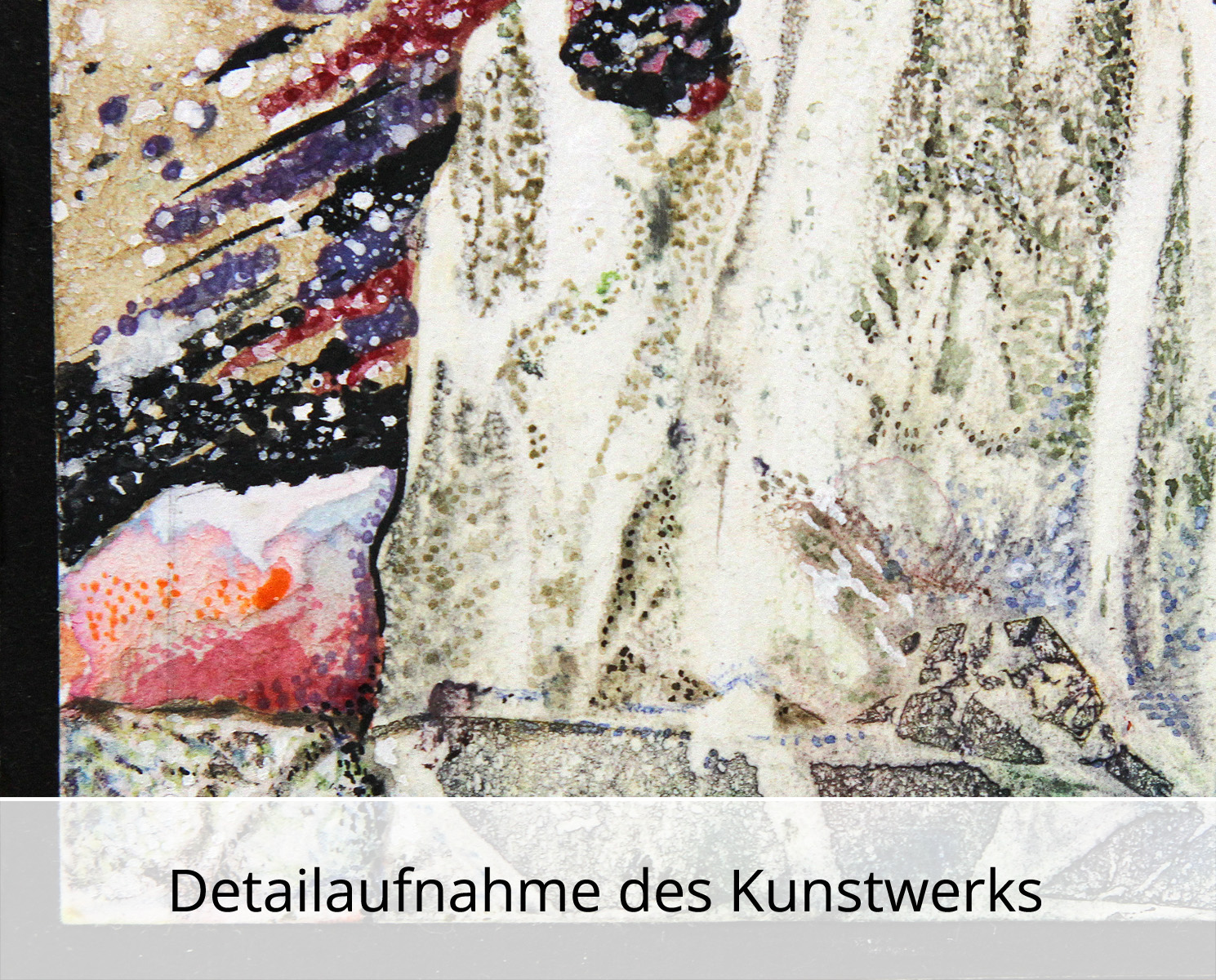 Malerei auf Papier: Eisberg, A. Larrett, Original (Unikat)
