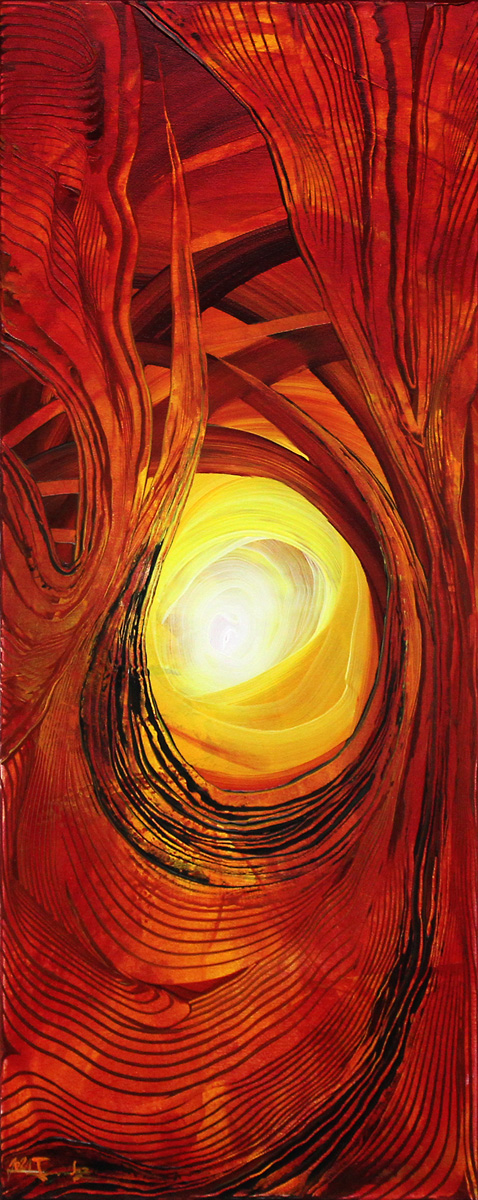 J. Fernandez: "Moving Fire VIII", abstraktes Originalgemälde (Unikat), Acrylbilder
