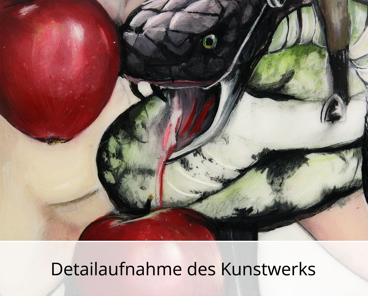 D. Block: "Und täglich fliesst aus Äpfeln Saft", Original/Unikat, expressive Ölmalerei