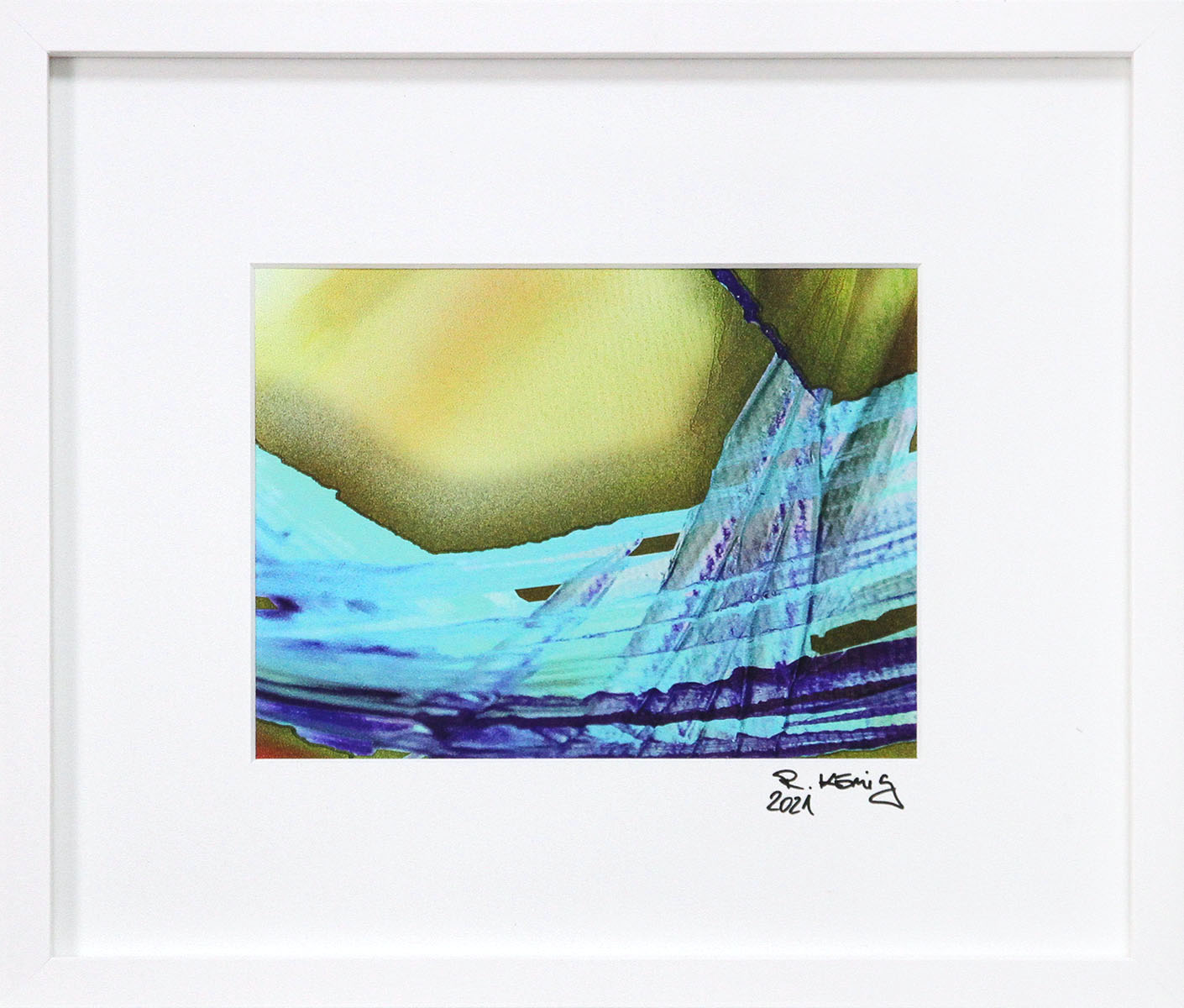 R. König: "Bootsfragment", abstrakte Digitalkunst, Edition, signierter Kunstdruck