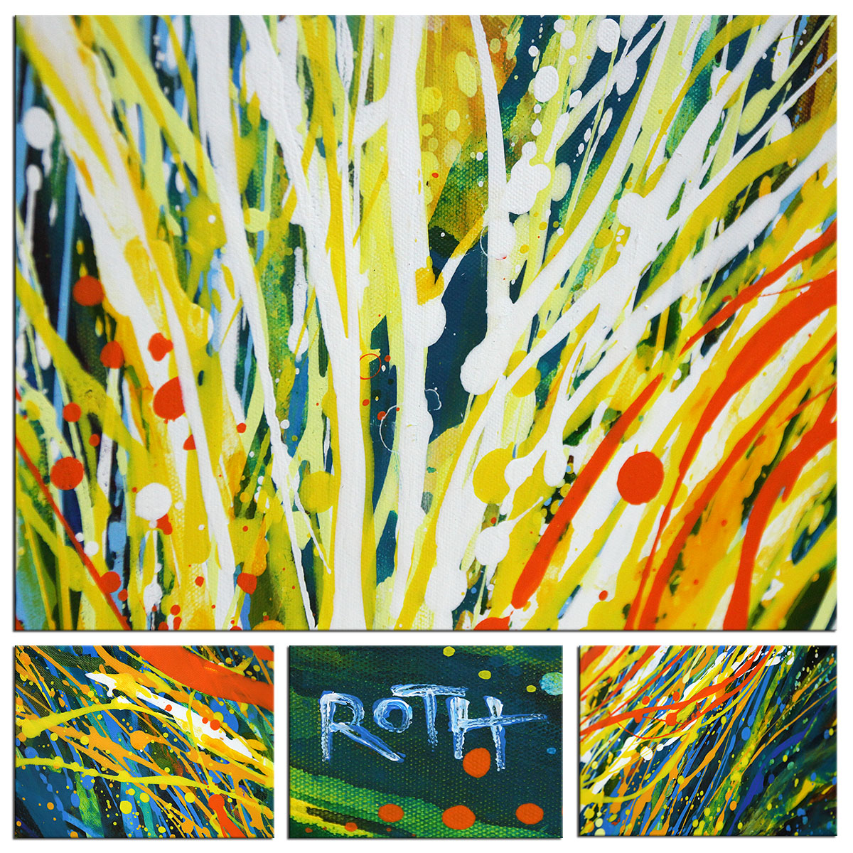 Acrylbilder, L.Roth: "Sonne im Gras"