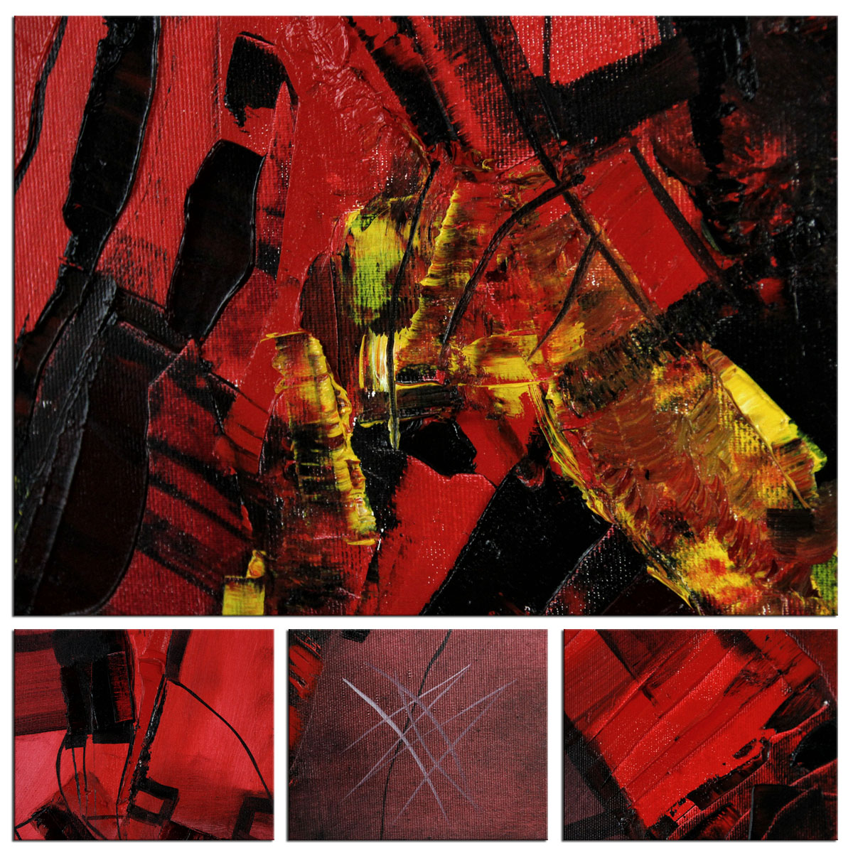 Moderne Ölbilder, B. Ossowski: "Red Hypnosis"