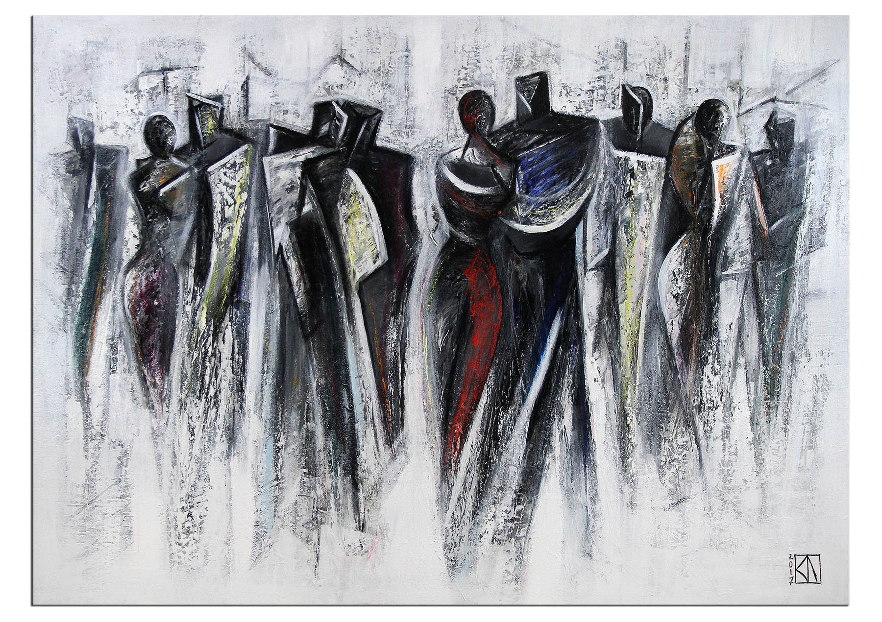 Modernes Gemälde, K. Namazi: "Tanzabend"