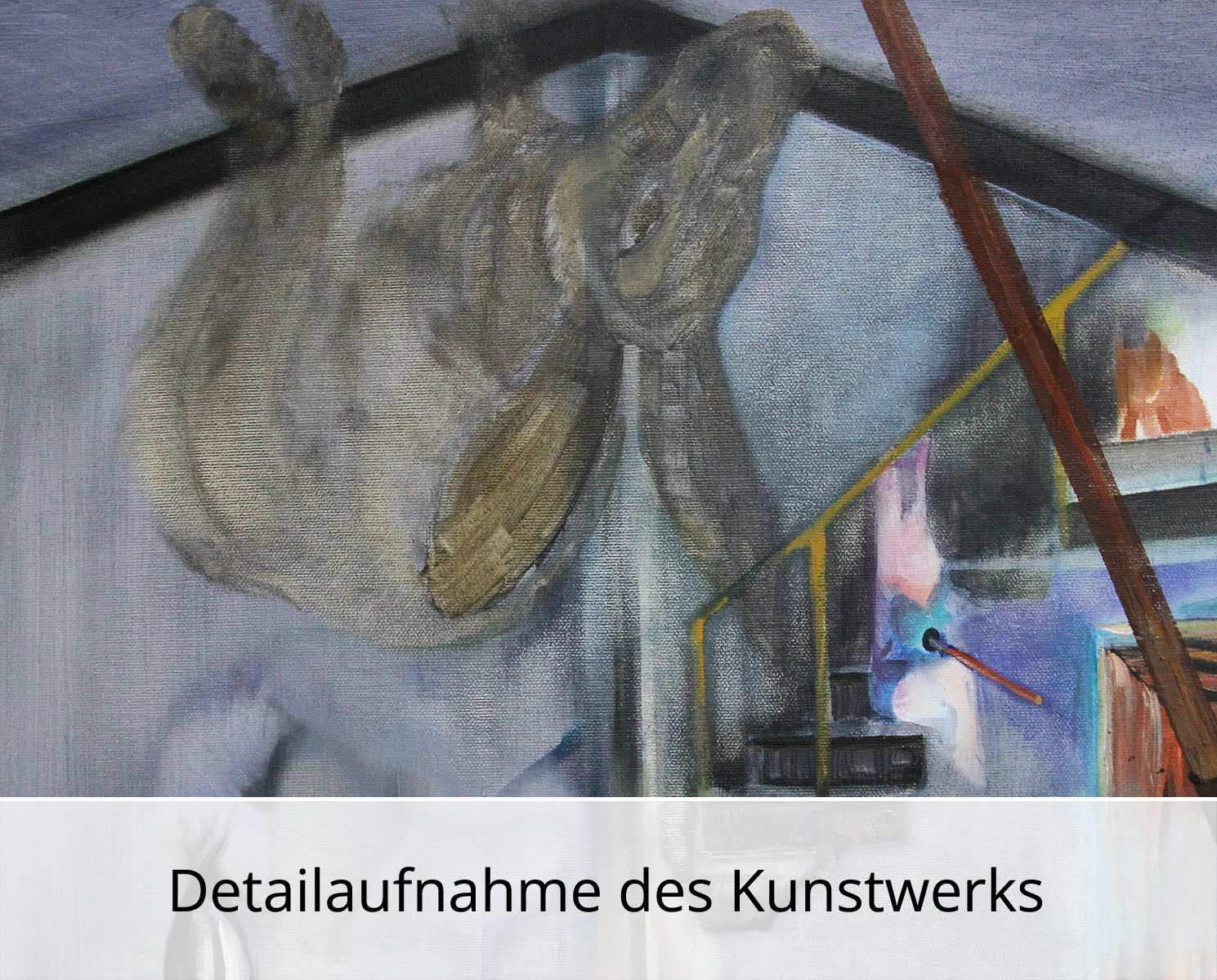 D. Block: "Der Hase schleicht auf leisen Pfoten", Original/Unikat, expressive Ölmalerei