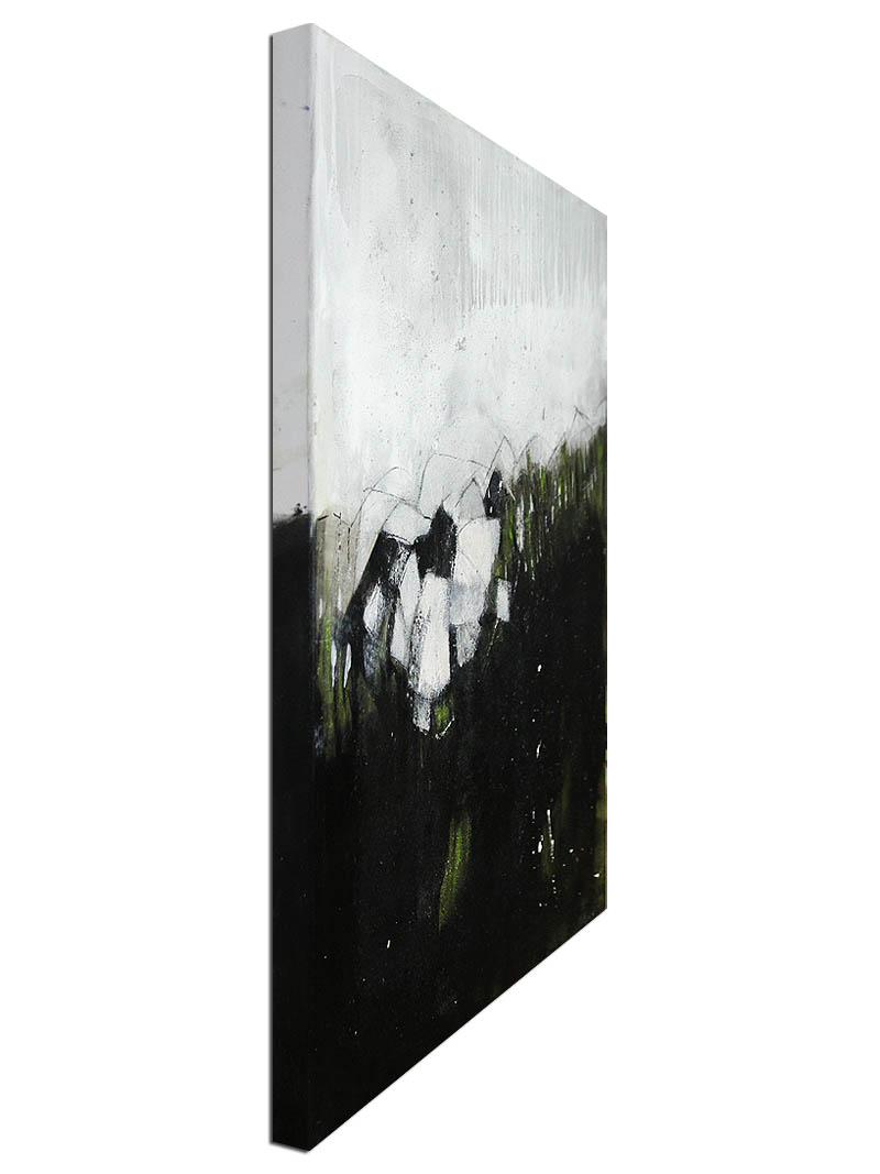 Acrylbilder abstrakt, M.Rick: "WHITE FLOWER" (ri)