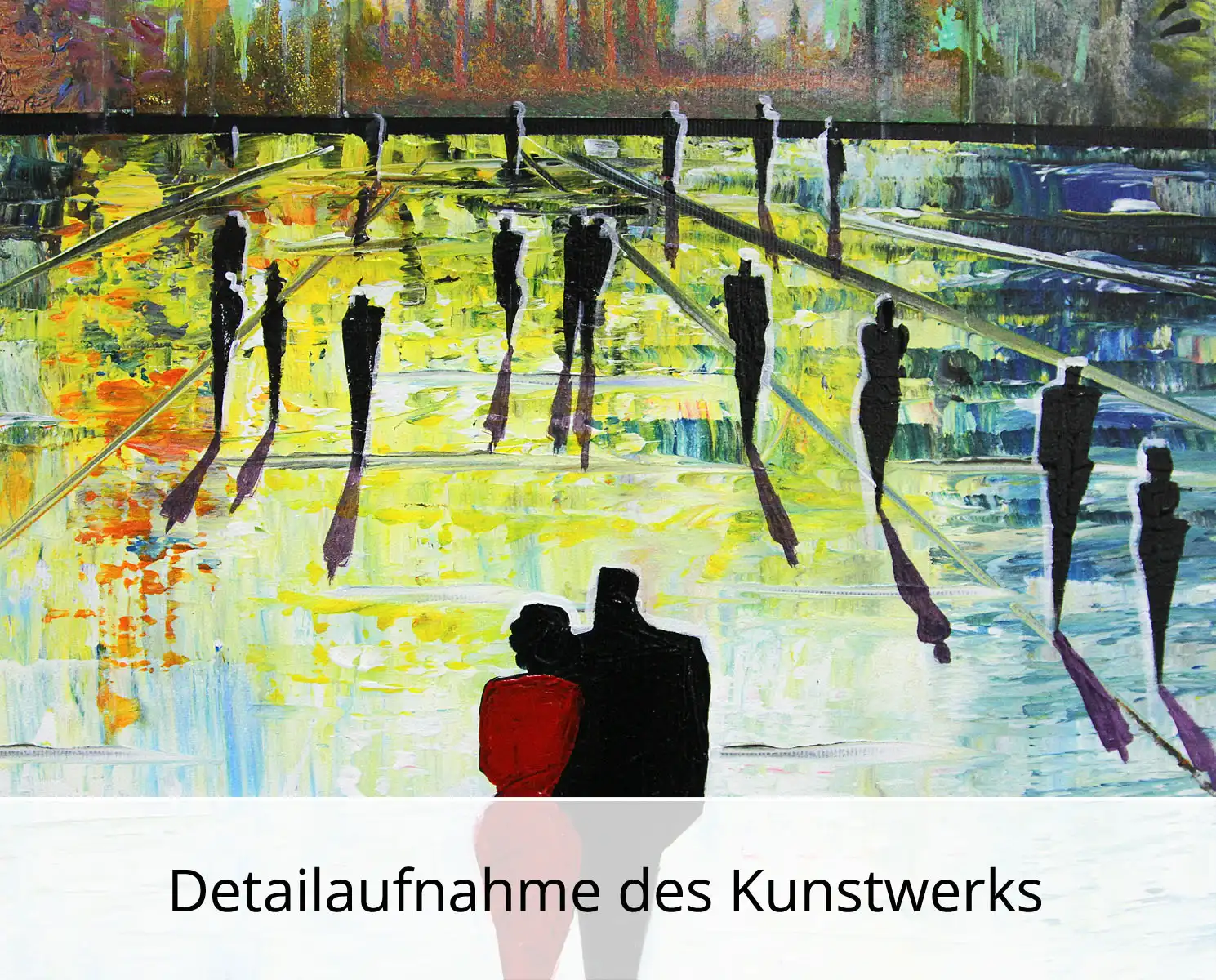 Unikat, modernes Gemälde, K. Namazi: "Naturstadt VIII", Original