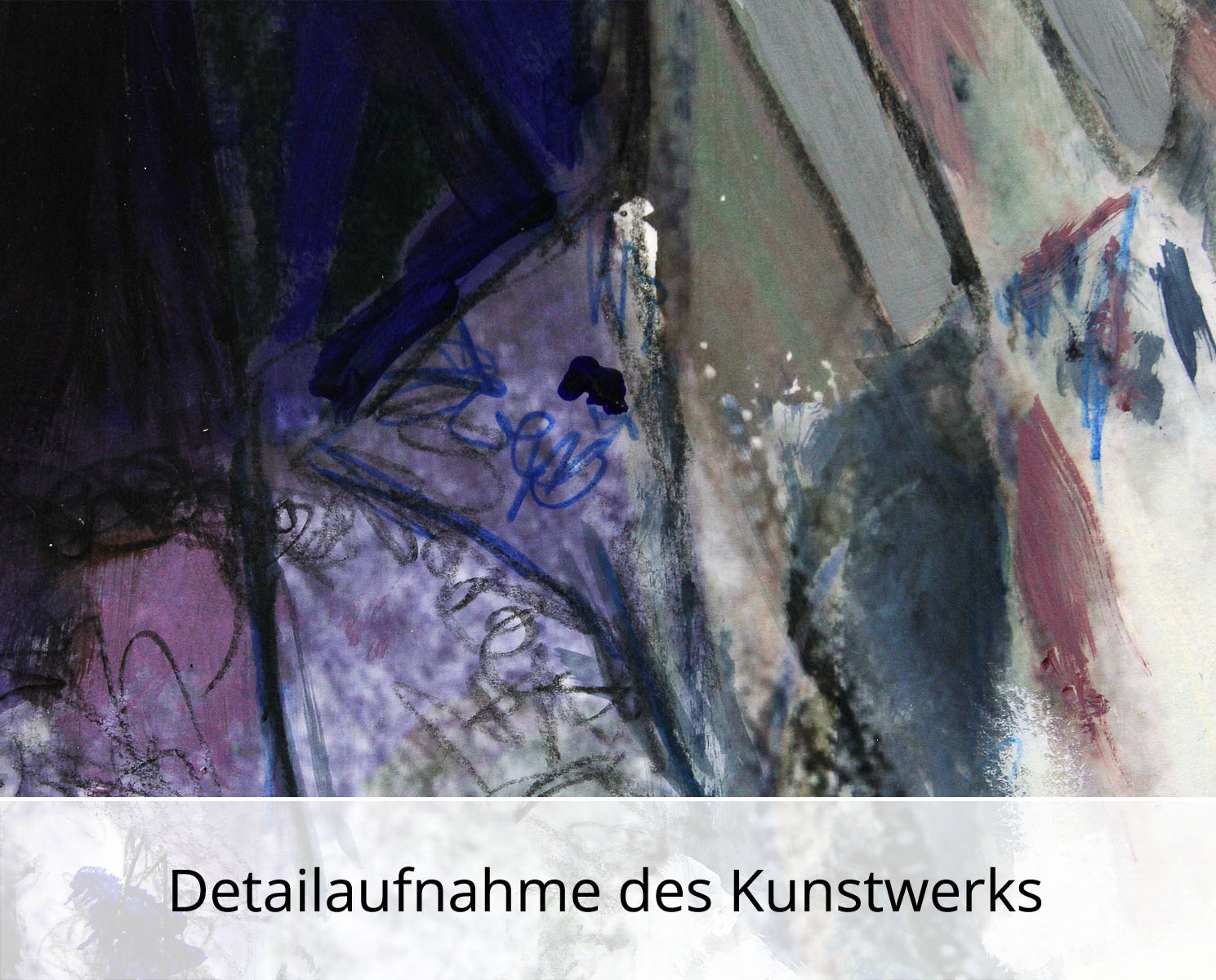 J.J. Piezanowski: Les mauves fleurissaient, neoexpressionistisches Porträt, Original (Unikat)
