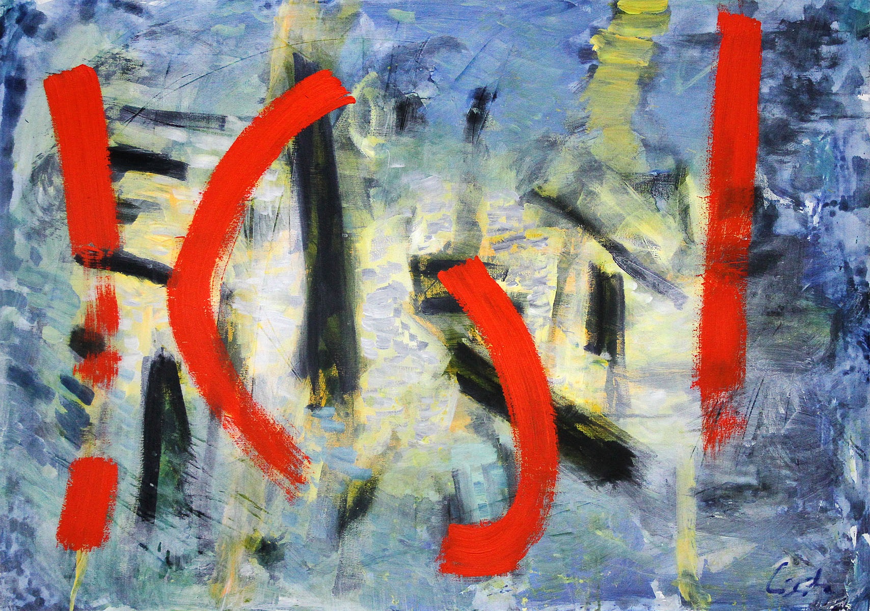 M. Cieśla: "Abstrakt von Musik inspiriert - Sonny Rollins", Original/Unikat, expressionist.Ölgemälde