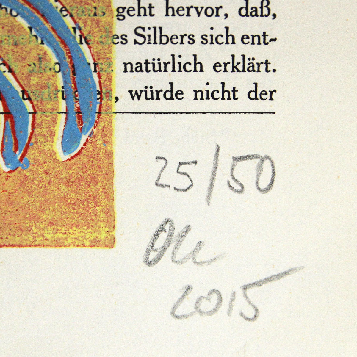 F.O. Haake: "Bibel-Kapitel und Kamasutra - Blatt 25/50",originale Grafik/serielles Unikat,Linoldruck