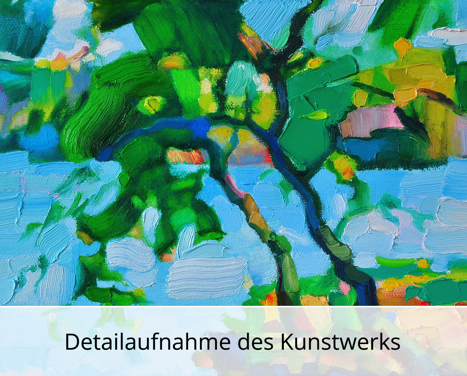 A. Larrett: "Frühlingshochwasser-14", Pleinairmalerei in Öl, Original/Unikat