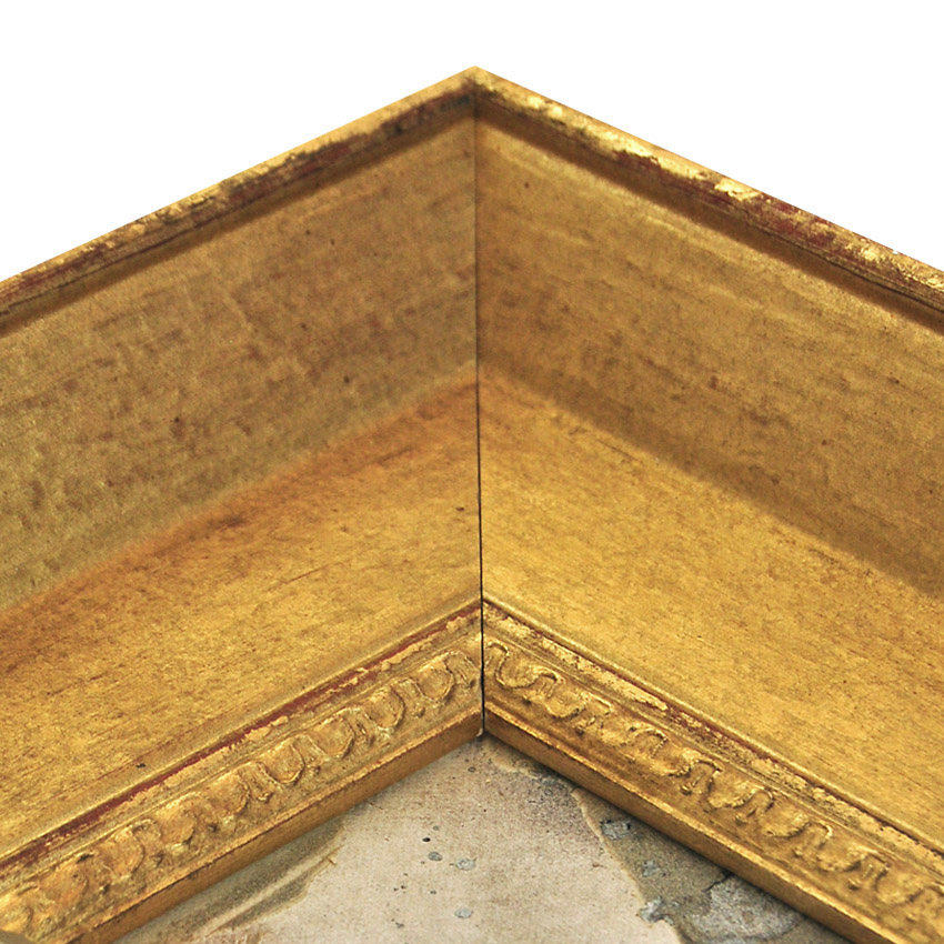 Premium Bilderrahmen Holz gold antik HR-910063-g, inkl. Blendrahmbleche