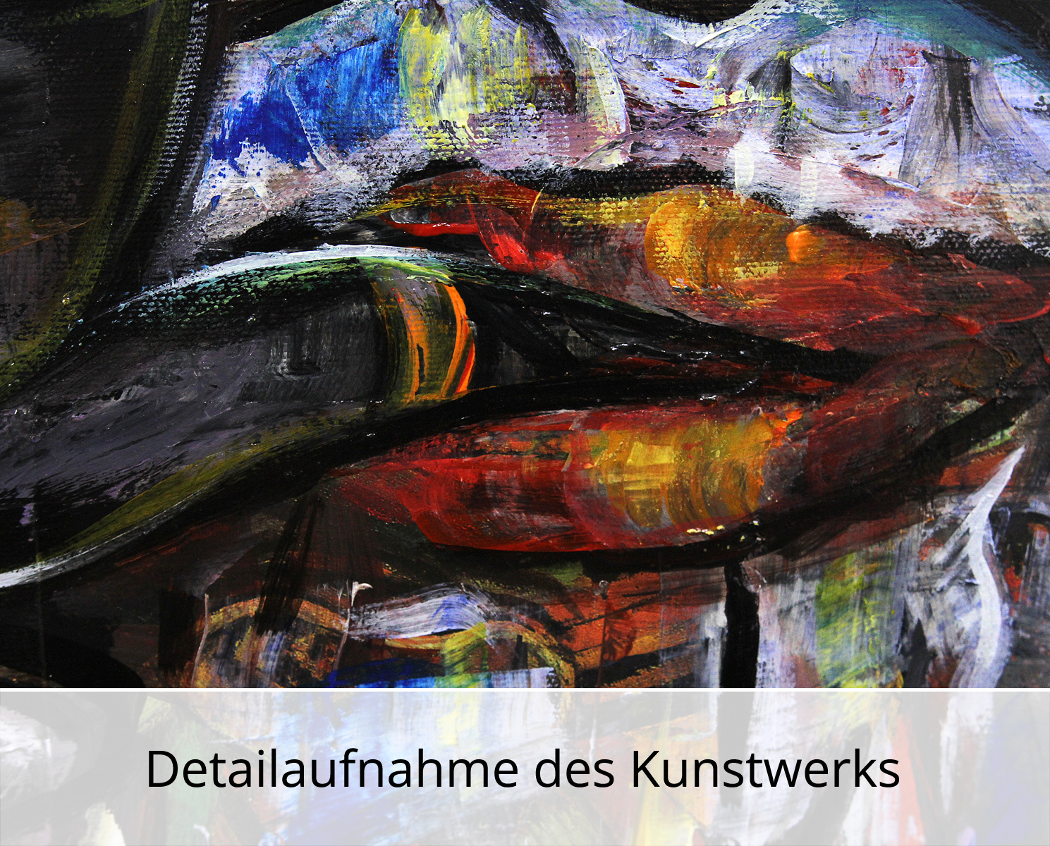 Unikat, modernes Gemälde, K. Namazi: "Sinnierender II/World in my Head IV", Original