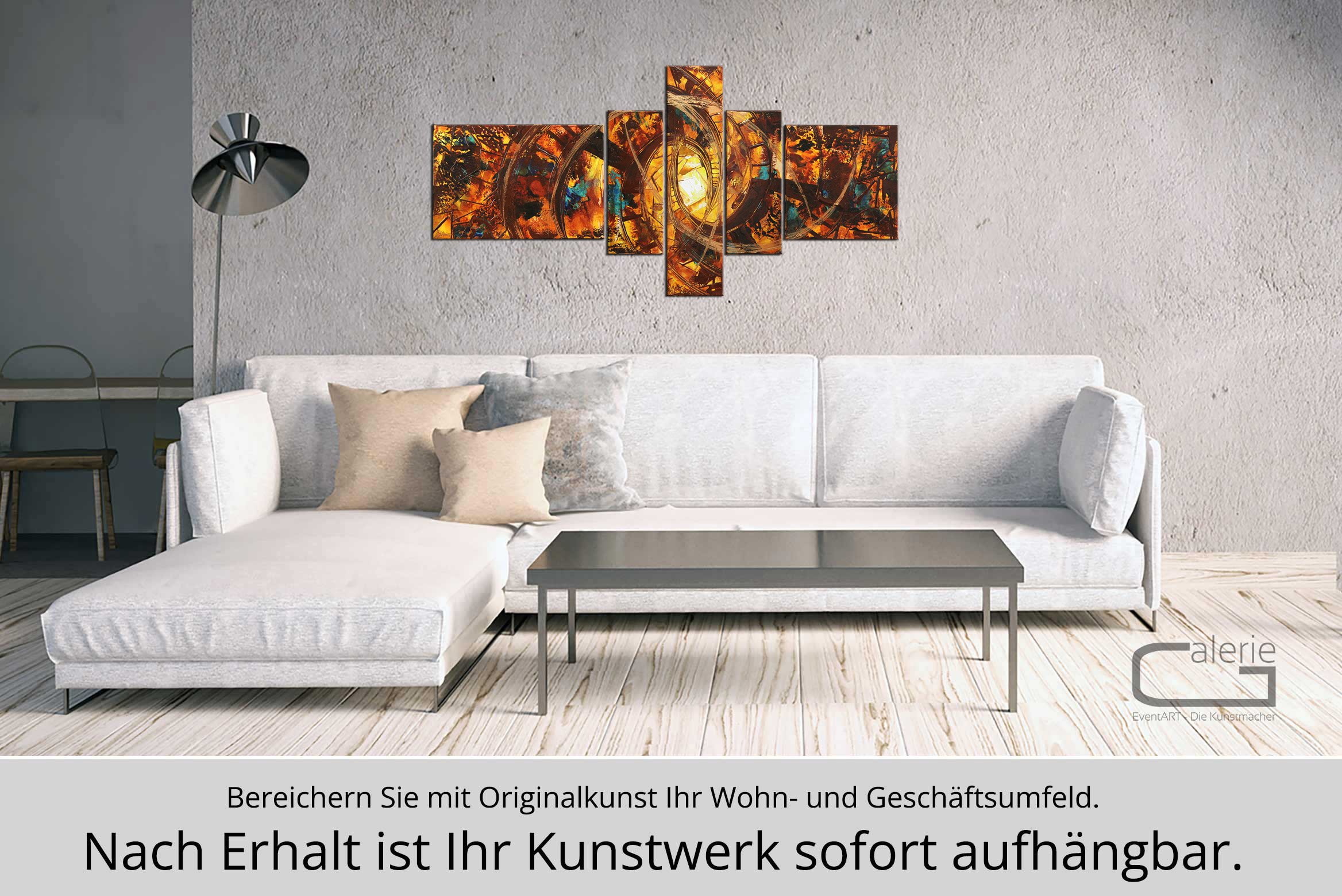 Mehrteilige Acrylbilder: Schein des Seins IV, R. König, Originalgemälde (Unikat)
