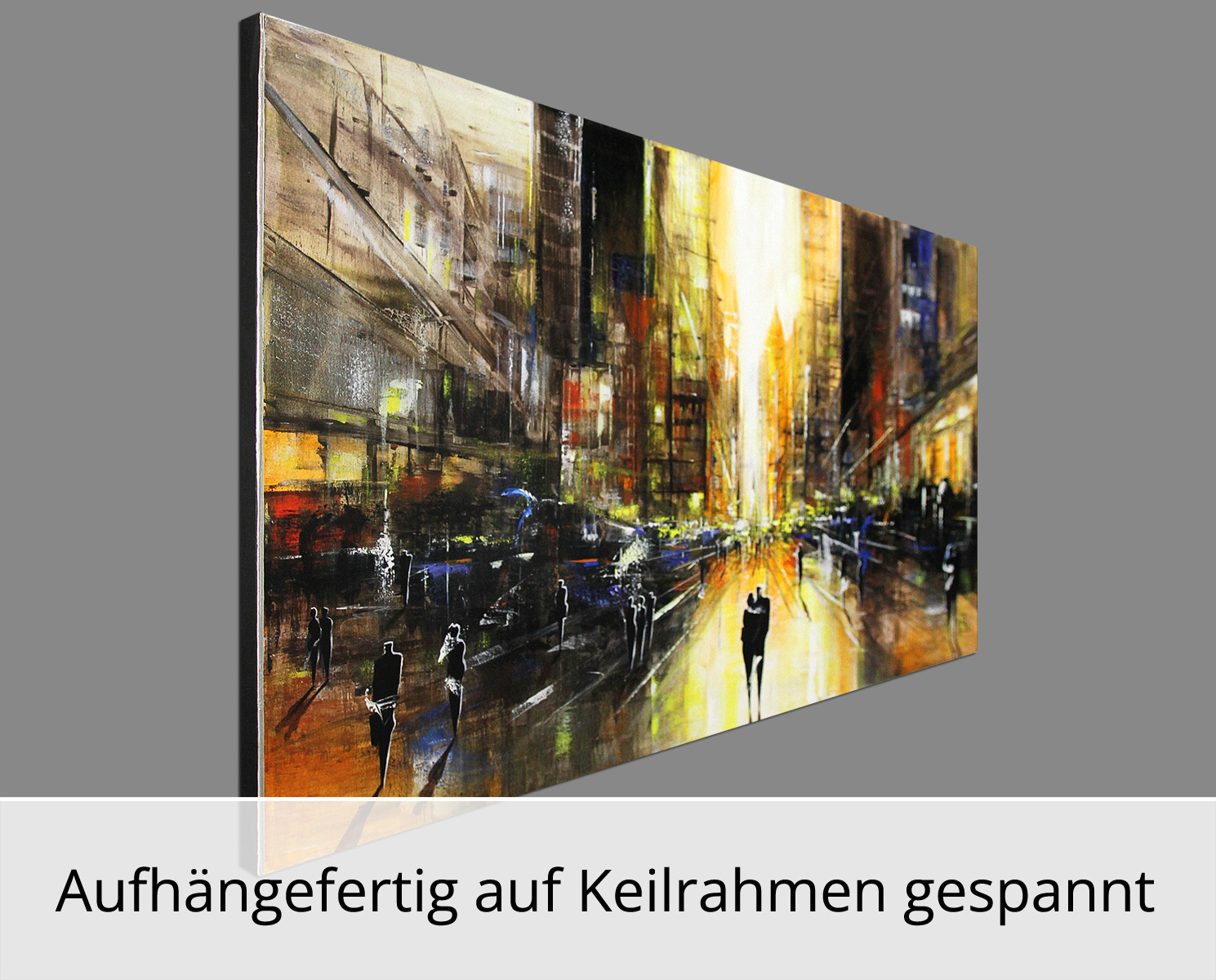 Acrylgemälde: Großstadtrevier - Früher Abend I, K. Namazi (Original/Unikat)