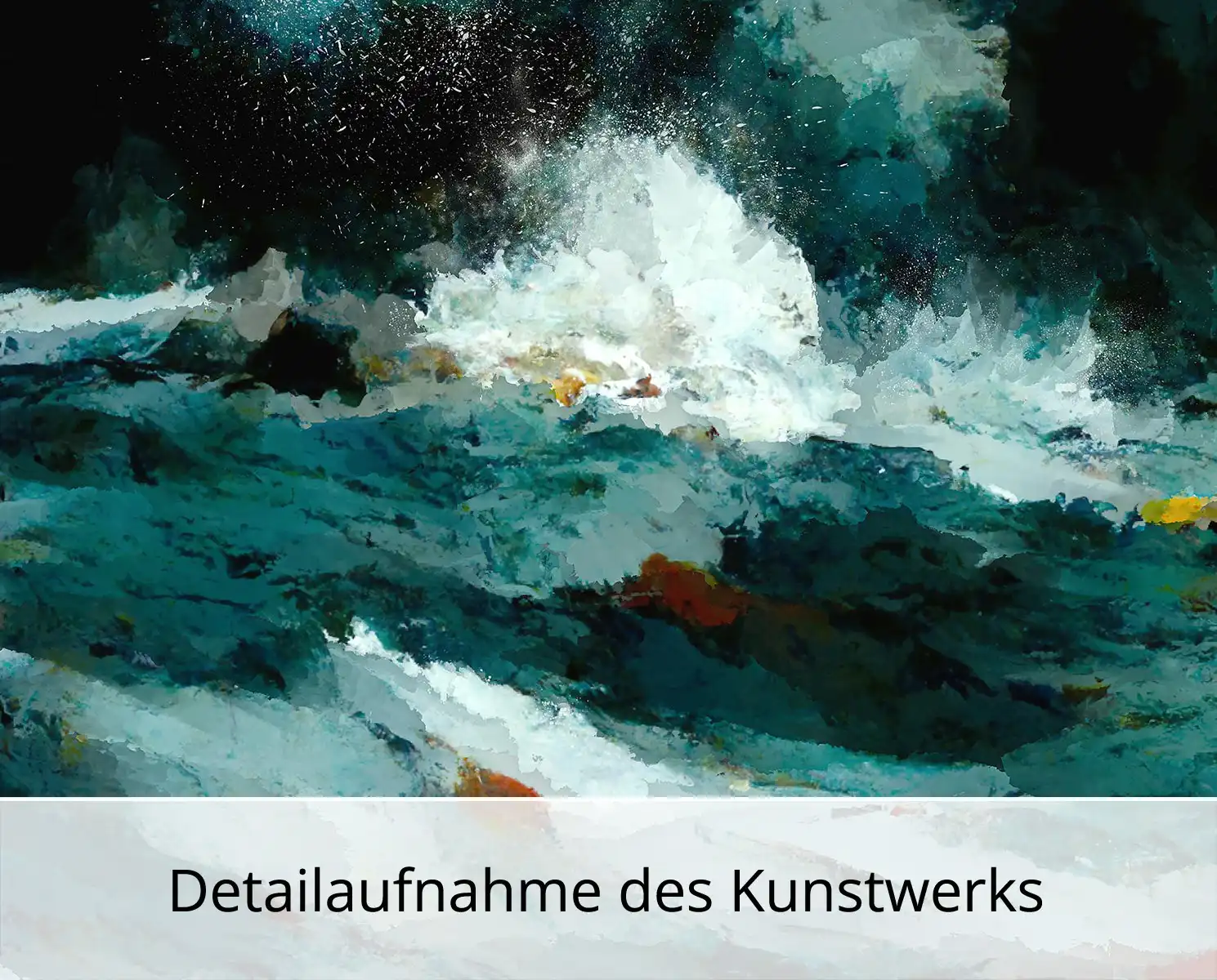 Kunstdruck, signiert: "Orkan auf hoher See I", Holger Mühlbauer-Gardemin, Edition, Nr. 1/100