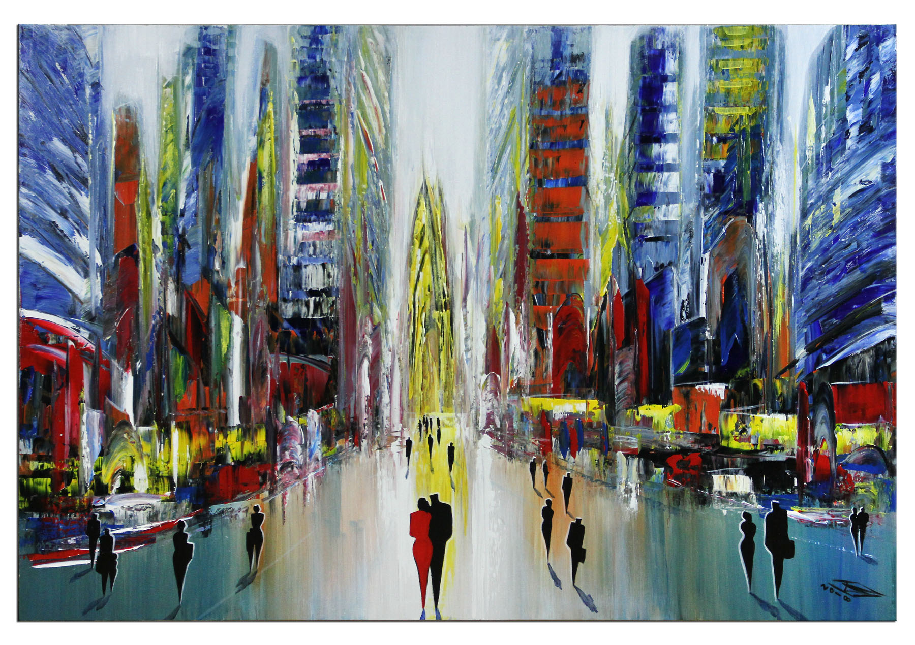 Modernes Gemälde, K. Namazi: "Disco City II" (ri)