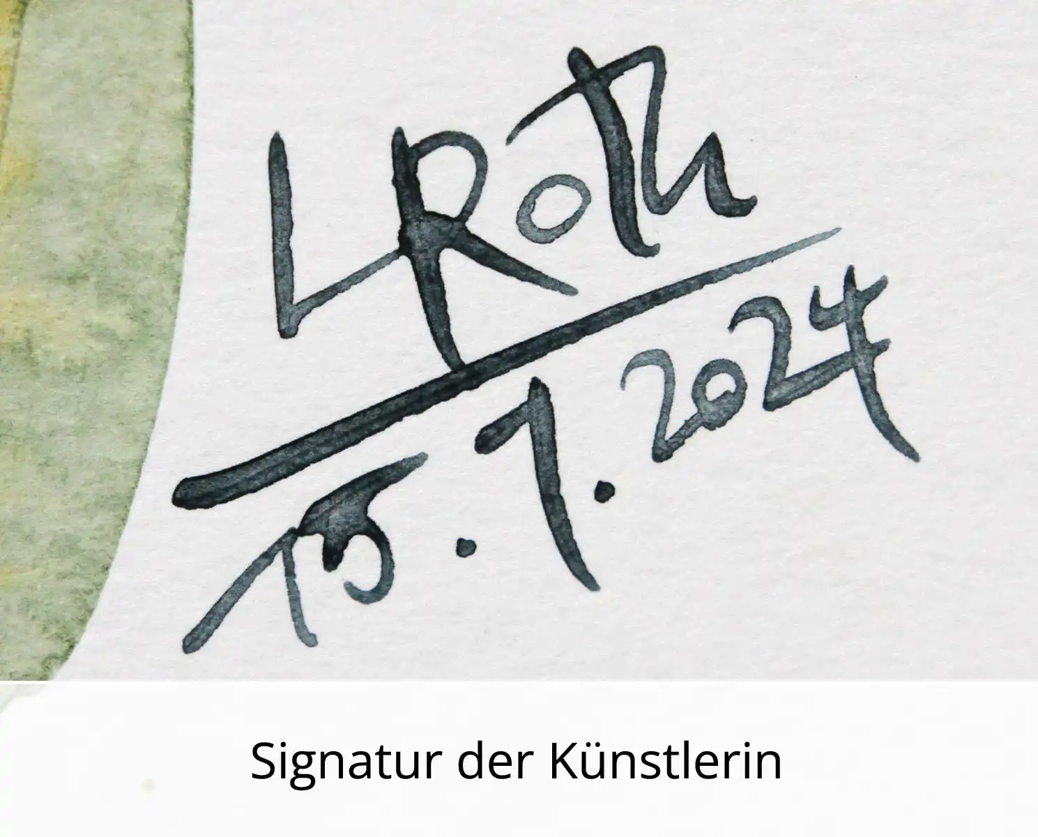 L. Roth: "Schneeglöckchen", originale Grafik/Zeichnung (Unikat)