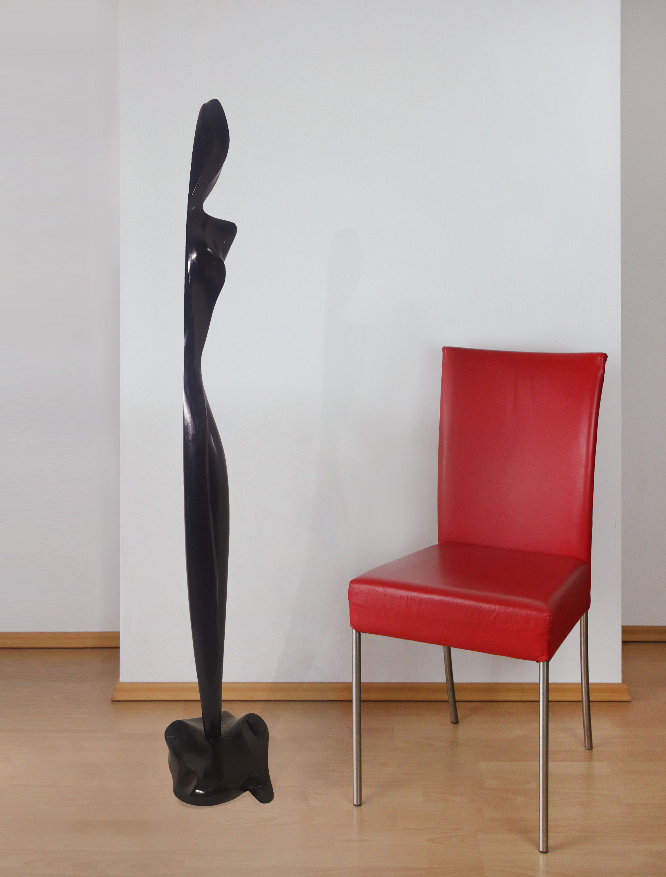 H.J. Gorenflo: "Lady in Black", moderne Skulptur, Original/Unikat