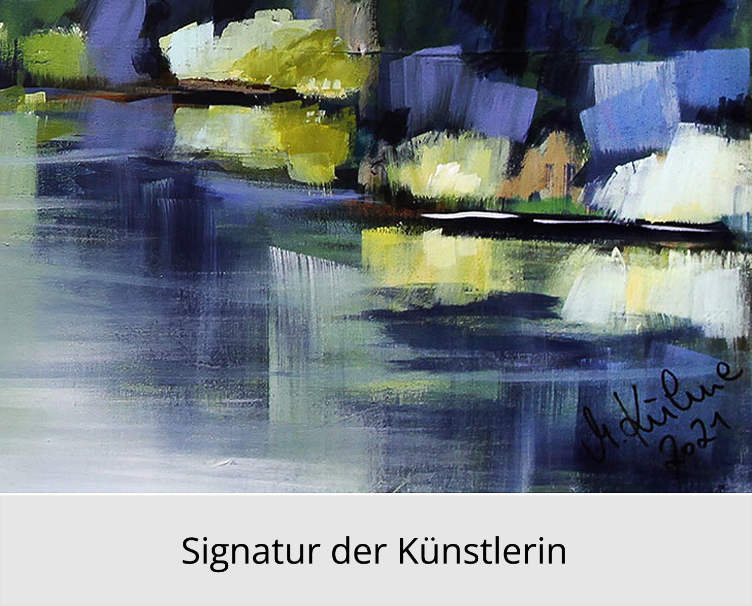 Limitierte Edition auf Papier, M. Kühne: "Ruhe am See", signierter Fineartprint, Nr. 1/150