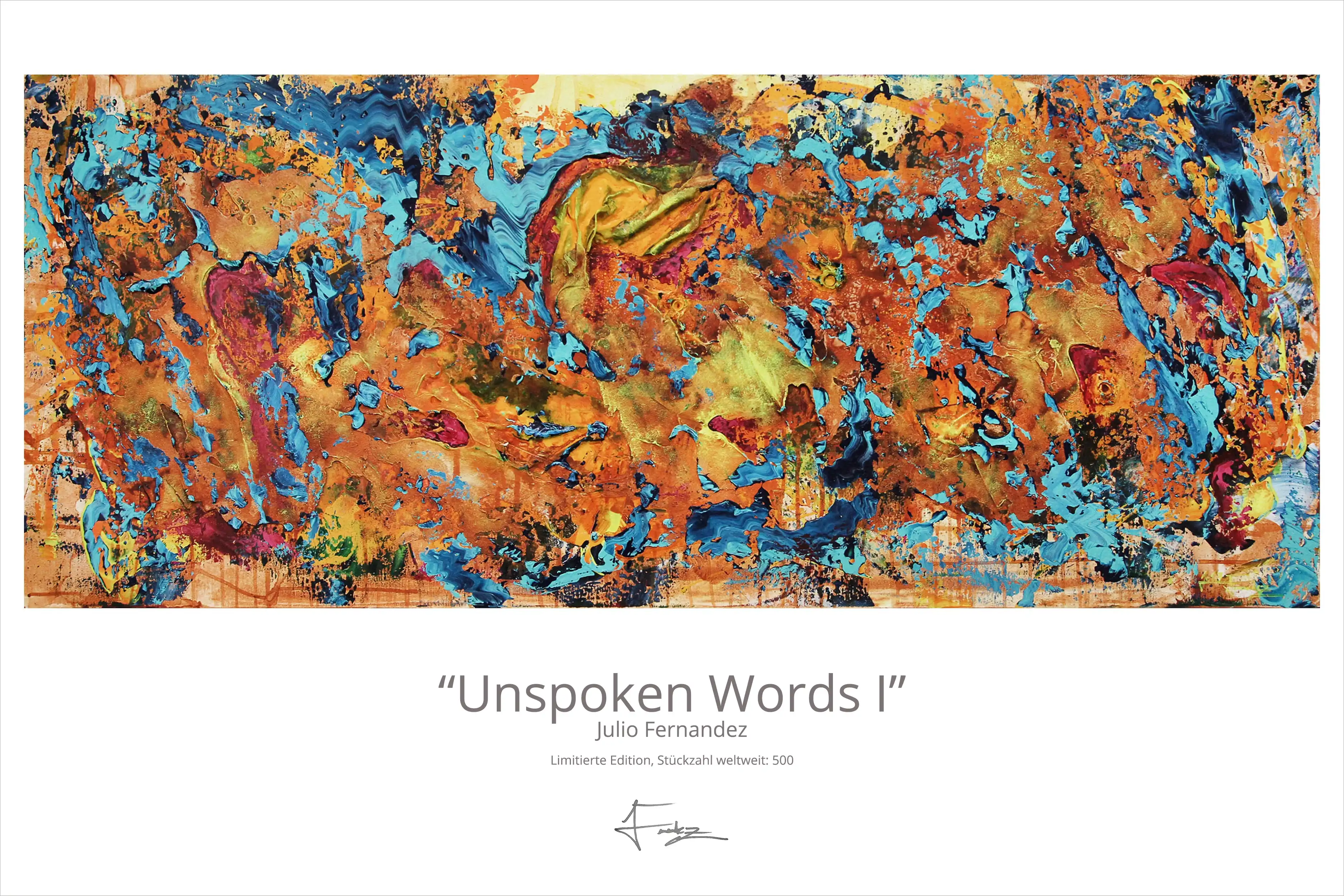 Limitierte Edition auf Papier, J. Fernandez "Unspoken Words I", Fineartprint, Kollektion E&K