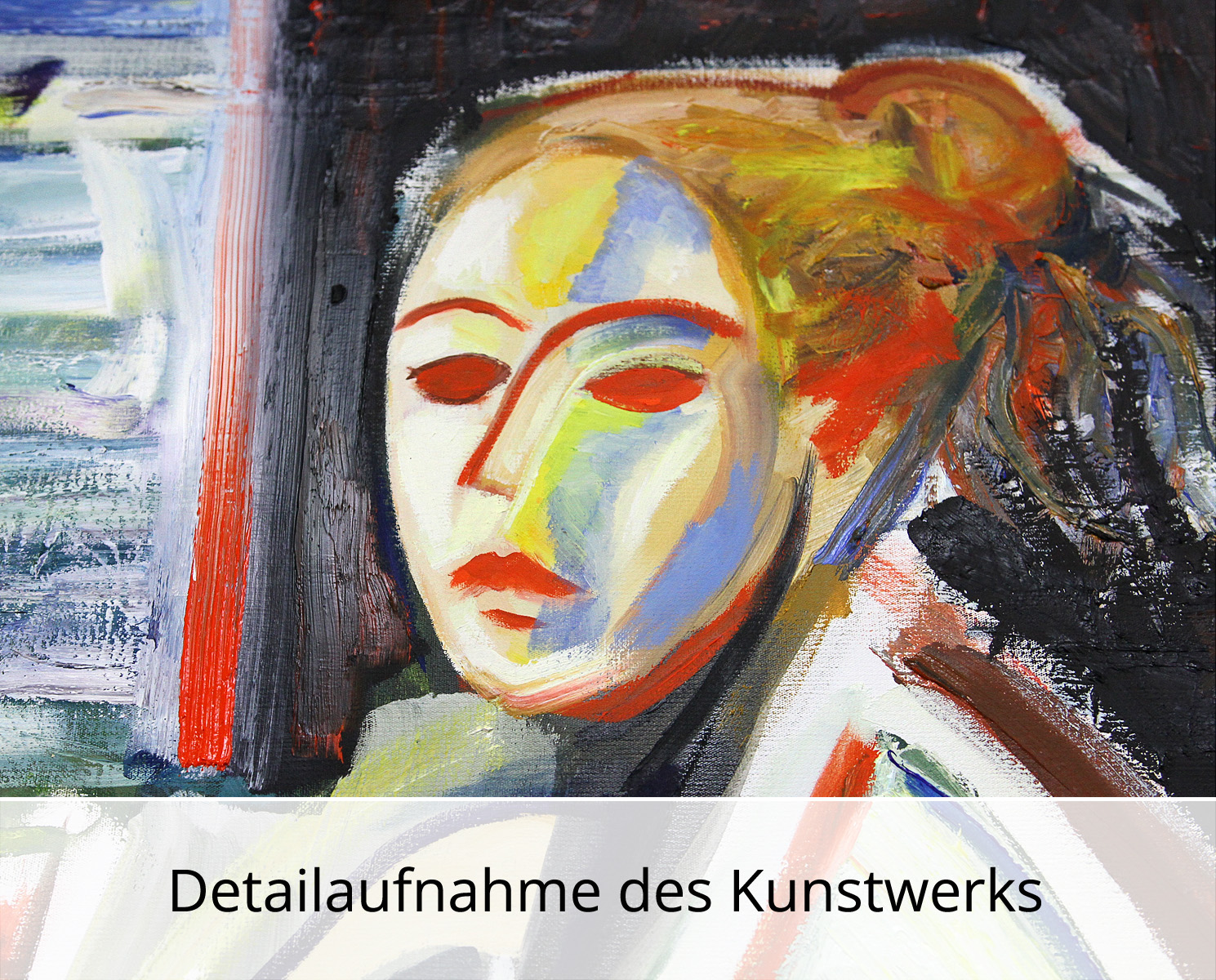M. Cieśla: "Abstrakte Komposition im Studio", Original/Unikat, Expressionistisches Ölgemälde