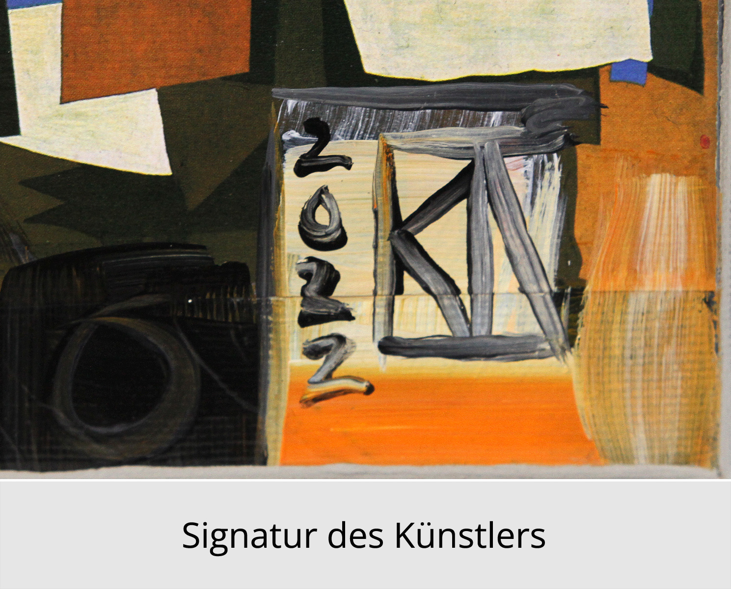 Moderne Kunst, K. Namazi: "Colorful Memories II", (Origina/Unikat)
