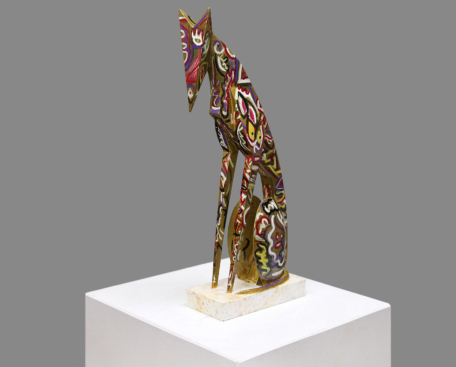 Moderne Skulptur, M. Cieśla: "Hund 3", Original/serielles Unikat