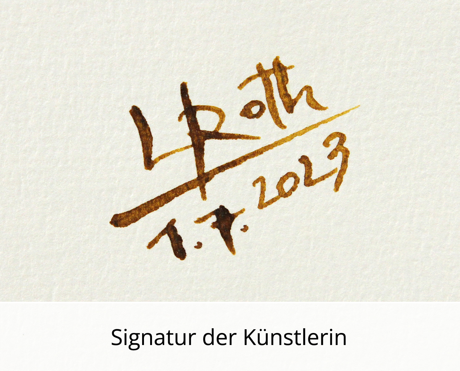 L. Roth: Die Taube in der Hand, originale Grafik, Zeichnung (Unikat)
