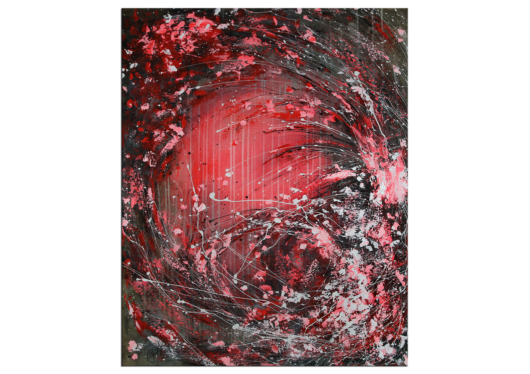 Acrylbild von A. Freymuth: "Red Dynamic"